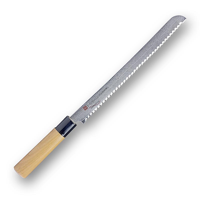 Haiku Damast HD-08 Damast Brotmesser, 25cm, Kirschholz, 32-fach gefaltet, 1 St