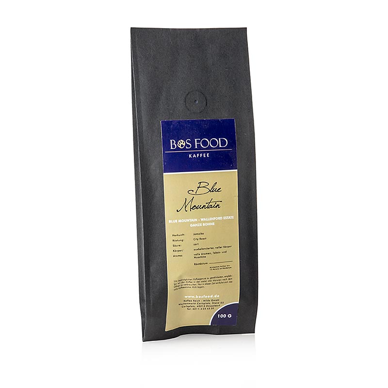 BOS FOOD Blue Mountain - Kaffee, Jamaika, ganze Bohnen, 100 g