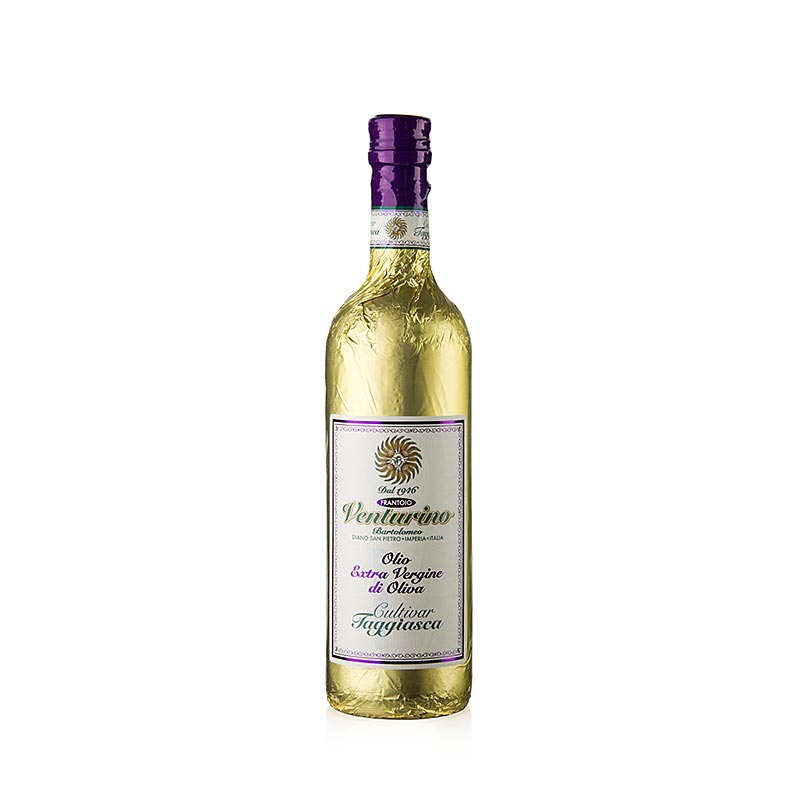 Natives Olivenöl Extra, Venturino, 100% Taggiasca Oliven, Goldfolie, 750 ml