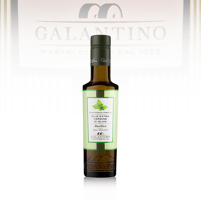 Natives Olivenöl Extra, Galantino mit Basilikum - Basilicolio, 250 ml