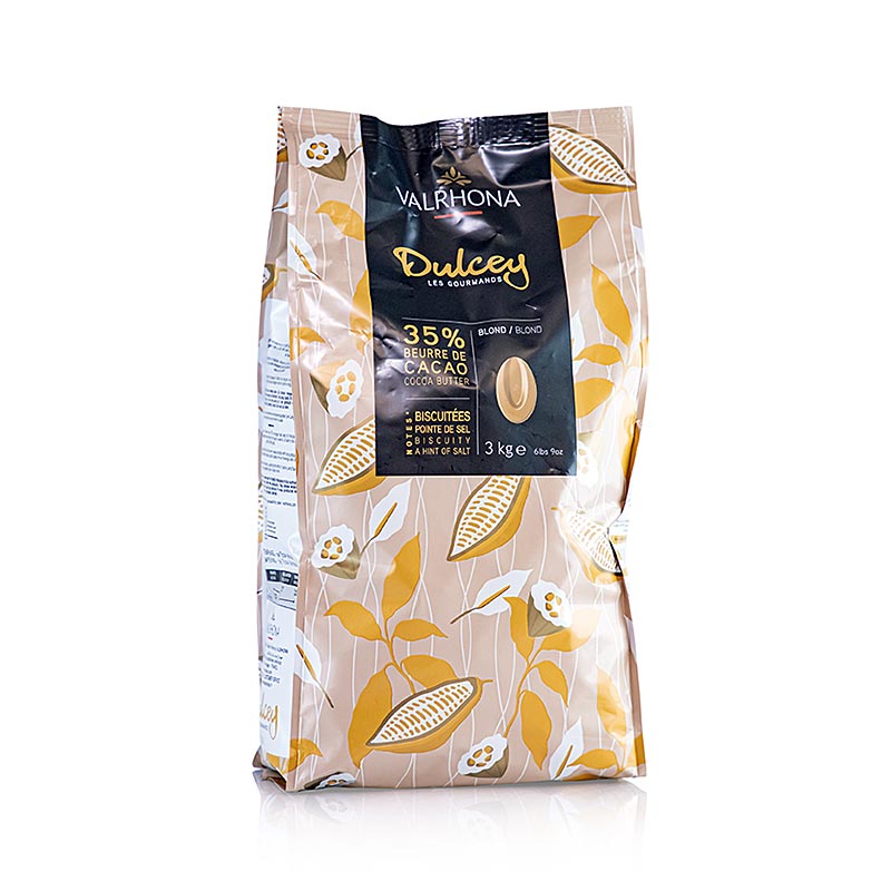 Valrhona Dulcey, blonde Couverture, Callets, 35% Kakao, 3 kg
