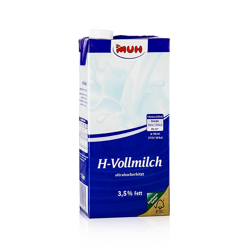 H-Milch, Vollmilch 3,5%, 1 l