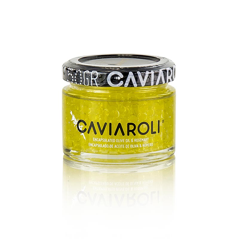 Caviaroli® Olivenölkaviar, kleine Perlen aus Olivenöl mit Rosmarin, grün, 50 g