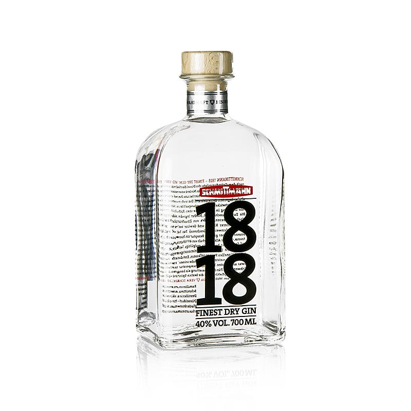 Schmittmann´s Finest Dry Gin 1818, 40% vol., Düsseldorf, 700 ml