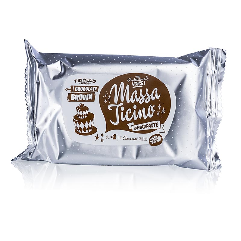 Massa Ticino - Tortengarniermasse, Chocolate Brown, Vegan, AZO-Frei, 250 g