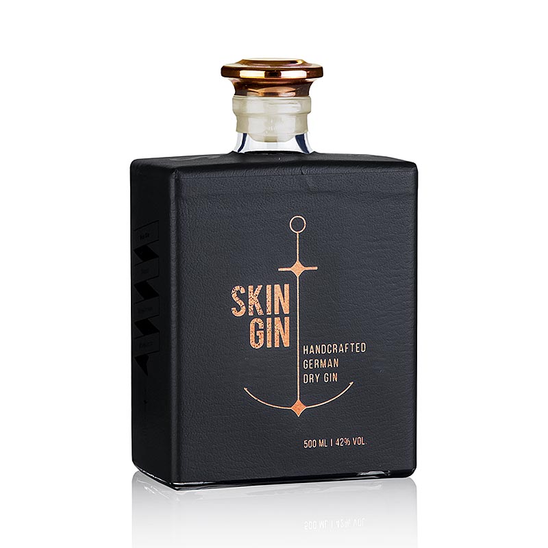 Skin Gin - Anthracite, schwarz graue Flasche, 42% vol., 500 ml
