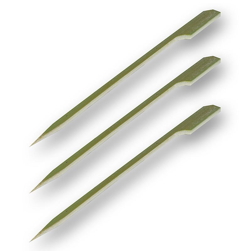 Bambus-Spieße, mit Blattende, 15cm, 50 St