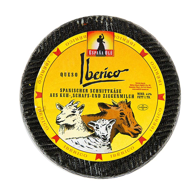 Iberico Käse - spanischer Ziege-Schaf-Kuhmilch Käse, 35 Tage gereift, Laib, ca.1.000 g
