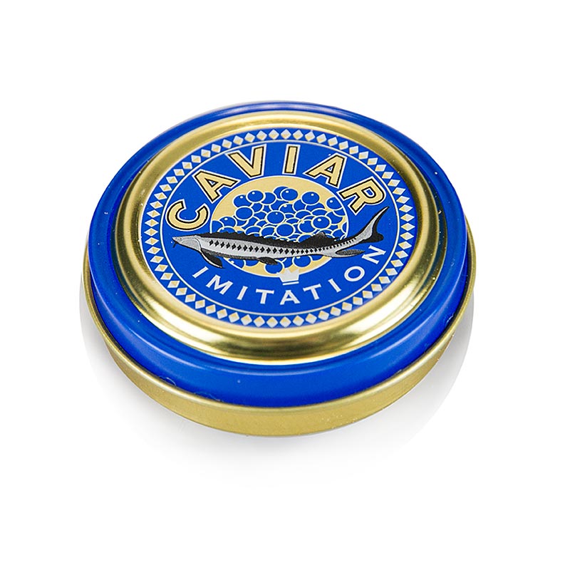 Kaviardose - gold/blau, ohne Gummi,Ø5,5cm (außen 6,5), für 80g Kaviar, 100% Chef, 1 St