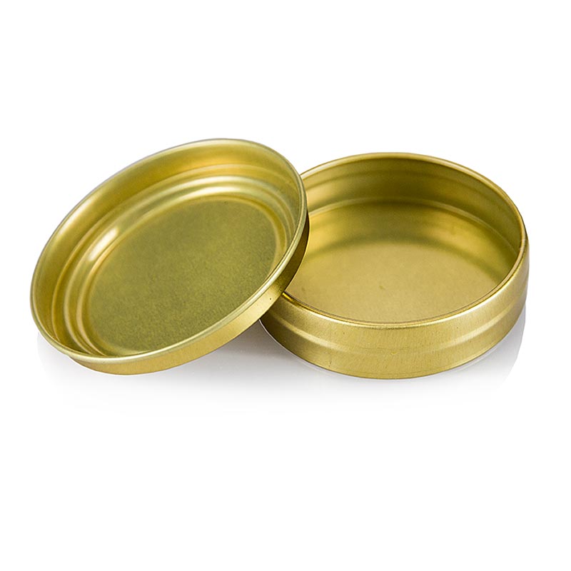 Kaviardose - gold, unbedruckt, ohne Gummi, ø5,5cm, für 80g Kaviar, 100% Chef, 1 St