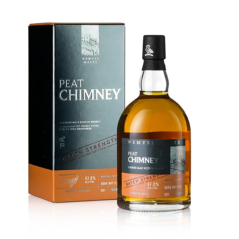 Blended Malt Whisky Wemyss, Peat Chimney, Fassstärke, 57% vol., Schottland 700 ml