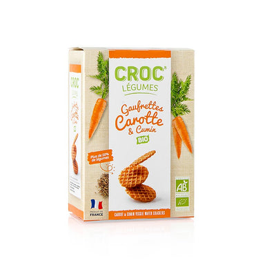 Barsnack Croc Légumes - franz. Mini-Waffeln mit Karotte & Cumin, BIO 40 g