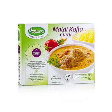 Malai Kofta Curry - Veg. Bällchen in Mughlai-Sahnesoße mit Basmatireis, TK 400 g