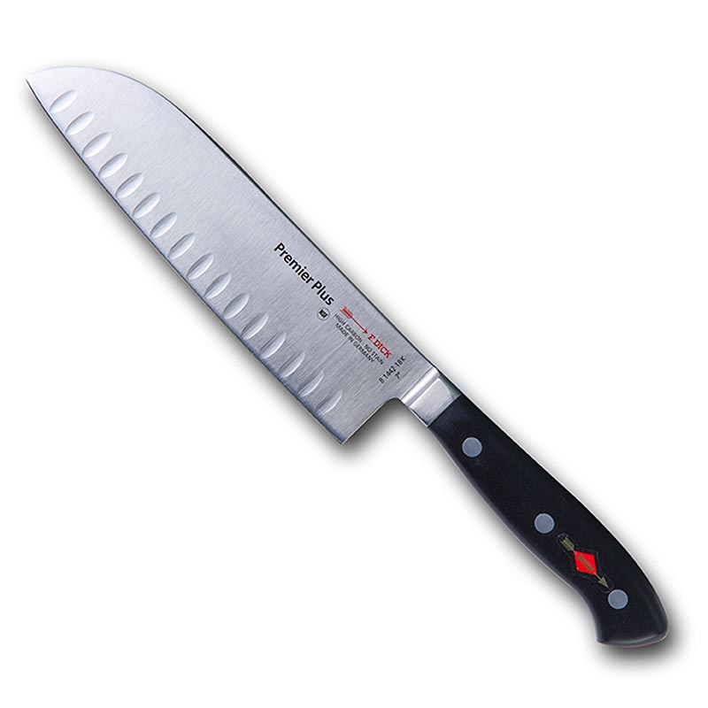 Serie Premier Plus Santoku Messer mit Kullenschliff, 18cm, DICK, 1 St