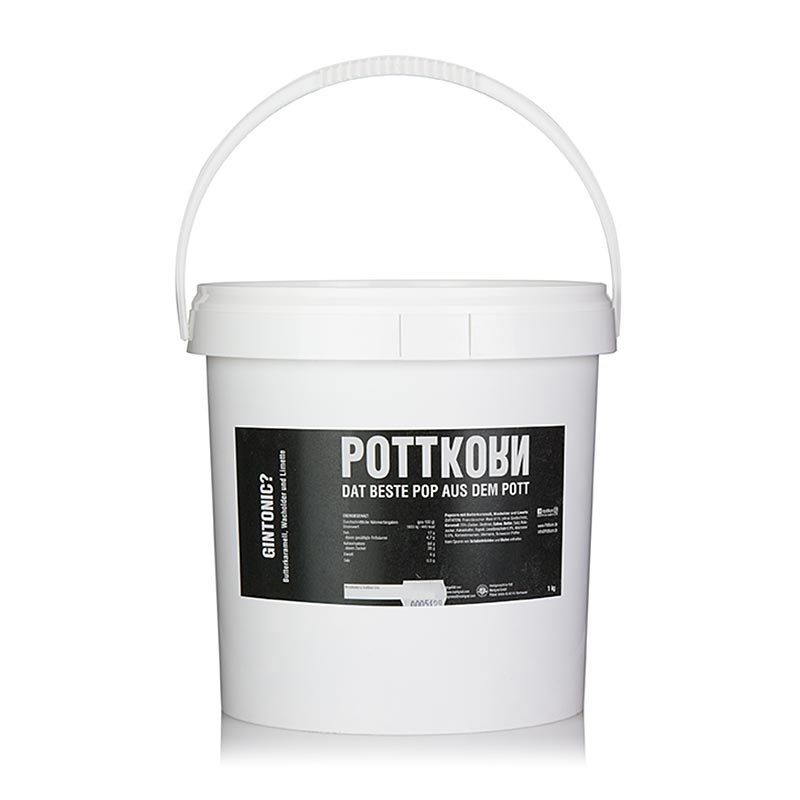 Pottkorn - GinTonic?, Popcorn mit Butterkaramell, Wacholder & Limette 1 kg