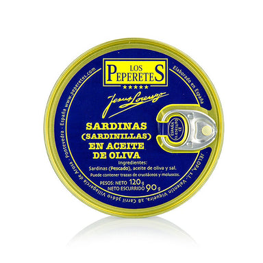Sardinillas, ohne Kopf, in Olivenöl, Los Peperetes - es gibt keine Besseren! 120 g