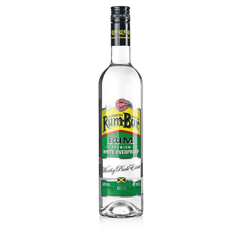 Worthy Park Estate Rum Bar White Overproof (weisser Rum), 63% vol., 700 ml