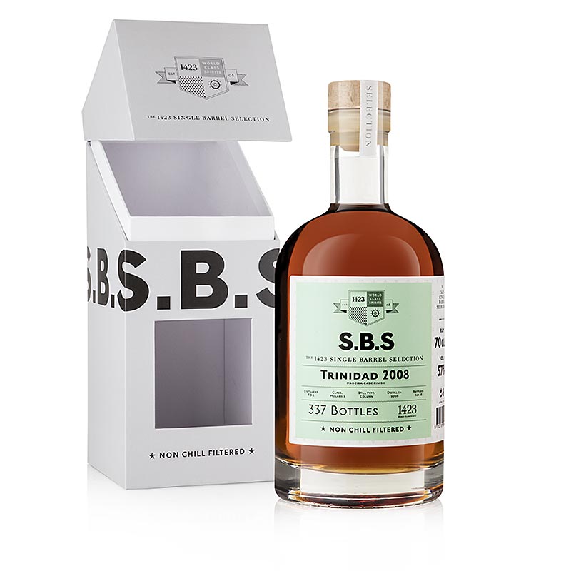 SBS Trinidad Rum 2008er T.D.L., 10 Jahre, Madeira Cask Finish, 57% vol., 700 ml