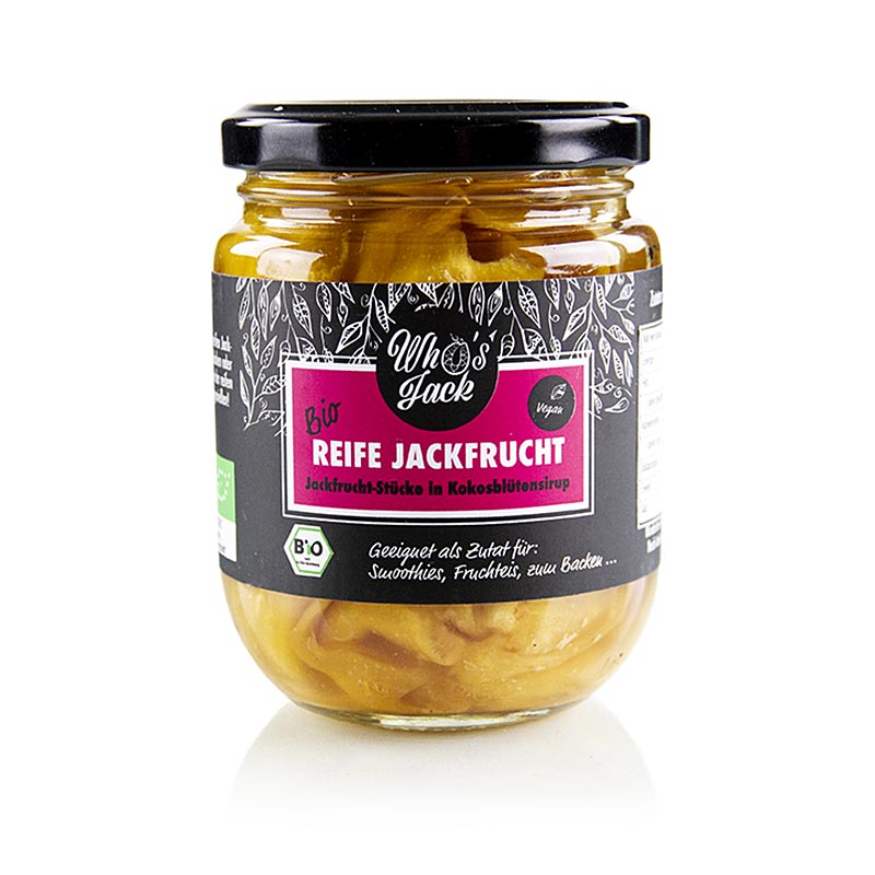 Jackfruit Fruchtfleisch, reif, in Sirup, Who´s Jack, BIO 340 g