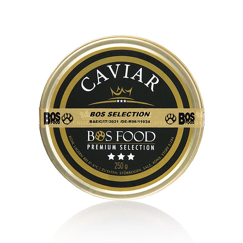 Selection Kaviar vom sibirischen Stör (Acipenser baerii), Aquakultur Italien, 250 g