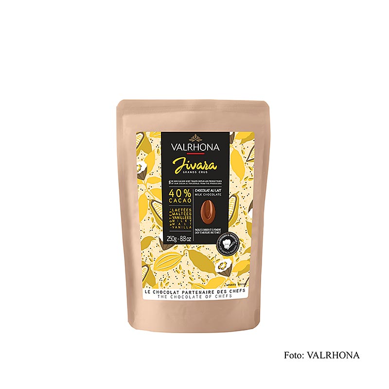 Valrhona Jivara, Milchschokolade 40%, Callets, 250 g