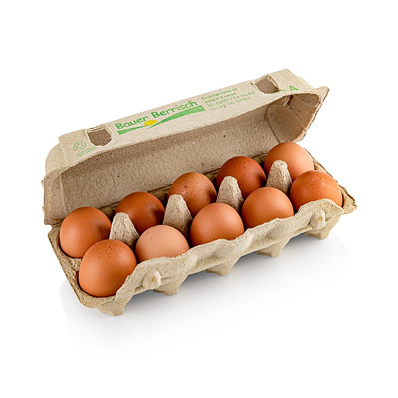 Bauer Berrischs Eier aus Bodenhaltung, braun, Größe L, 10 St