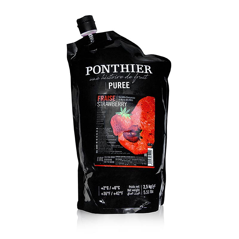 Ponthier Erdbeer Püree, mit Zucker, 2,5kg, 2,5 kg