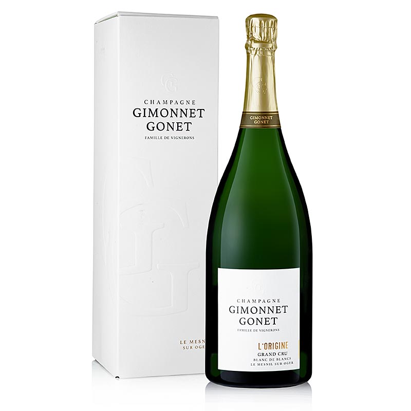Champagner Gimonnet Gonet l´Origine Blanc de Blanc Grand Cru, brut, 12% vol., Magnum, 1,5 l