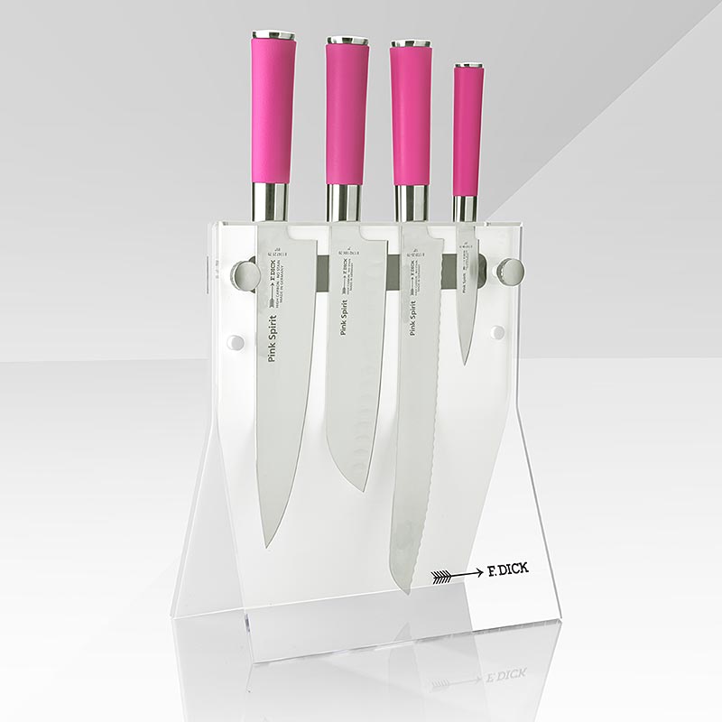 Pink Spirit Acryl Messerblock 4Knives, mit 4 Messern, Dick, 1 St