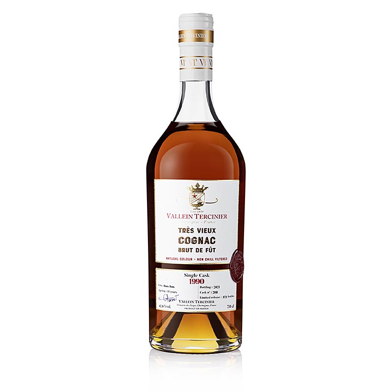 Cognac - Vallein Tercinier 1990/2021 - 31 Jahre, Single Cask, 42,9% vol., 700 ml