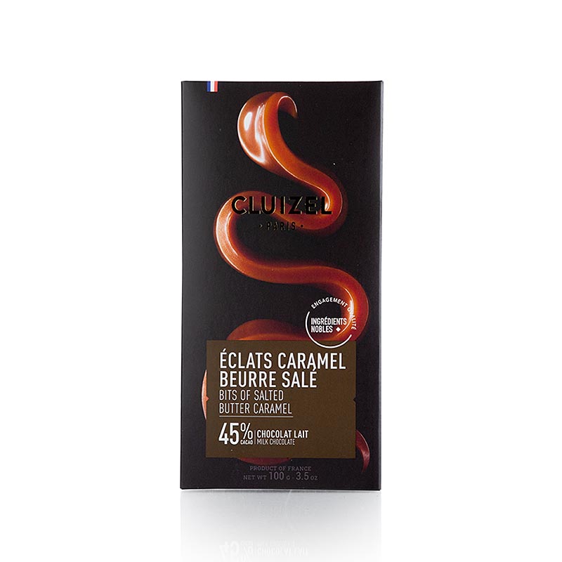 Schokoladentafel Caramel Beurre Sale 45% Milch, Michel Cluizel (12371), 100 g